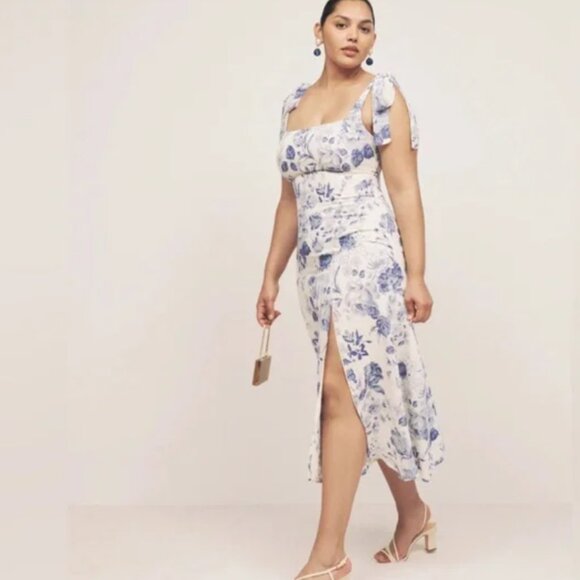 Reformation Twilight Dress - Blue Floral - Picture 3 of 9
